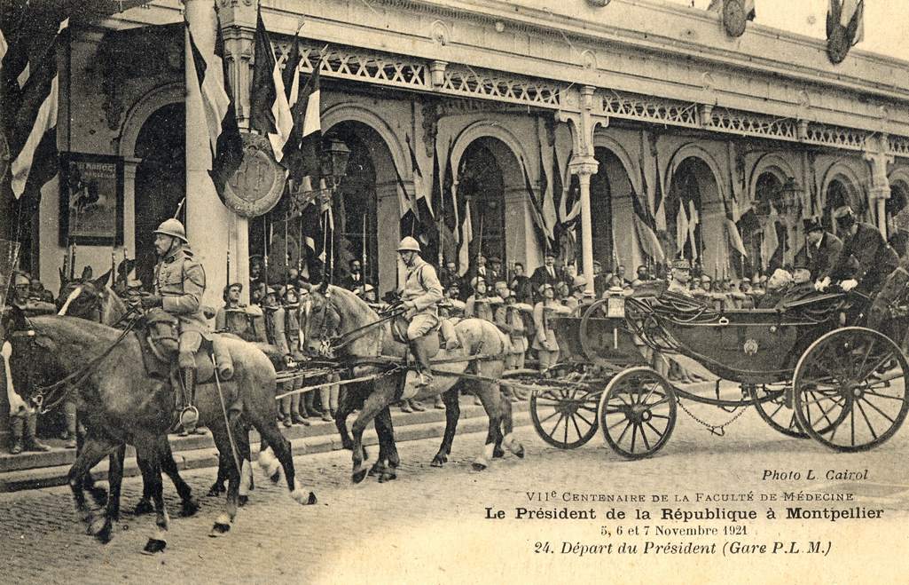 Gare Saint-Roch, le Président de la république à Montpellier, 1921, 6Fi 206
