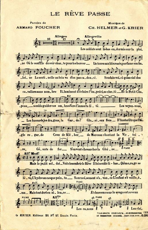 Partition musicale Le rêve passe, s.d. AMM, 12Fi114_2 