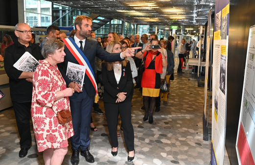 Inauguration de l'exposition « Mémoires d’exil, histoires d’hospitalité » du 17 septembre au 21 octobre 2022 a l’hôtel de ville de Montpellier