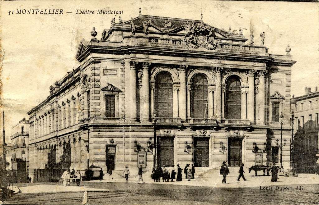 Théâtre municipal, vers 1900, carte postale, AMM, 12Fi096
