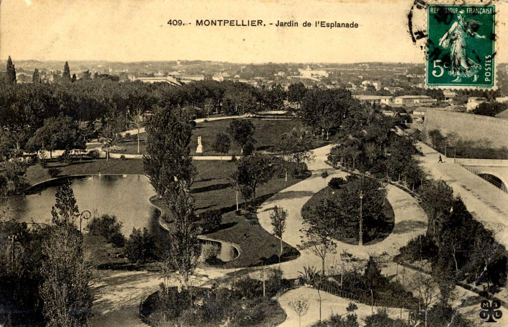 Jardin de l'Esplanade, vers 1900. AMM, 6Fi861_A 