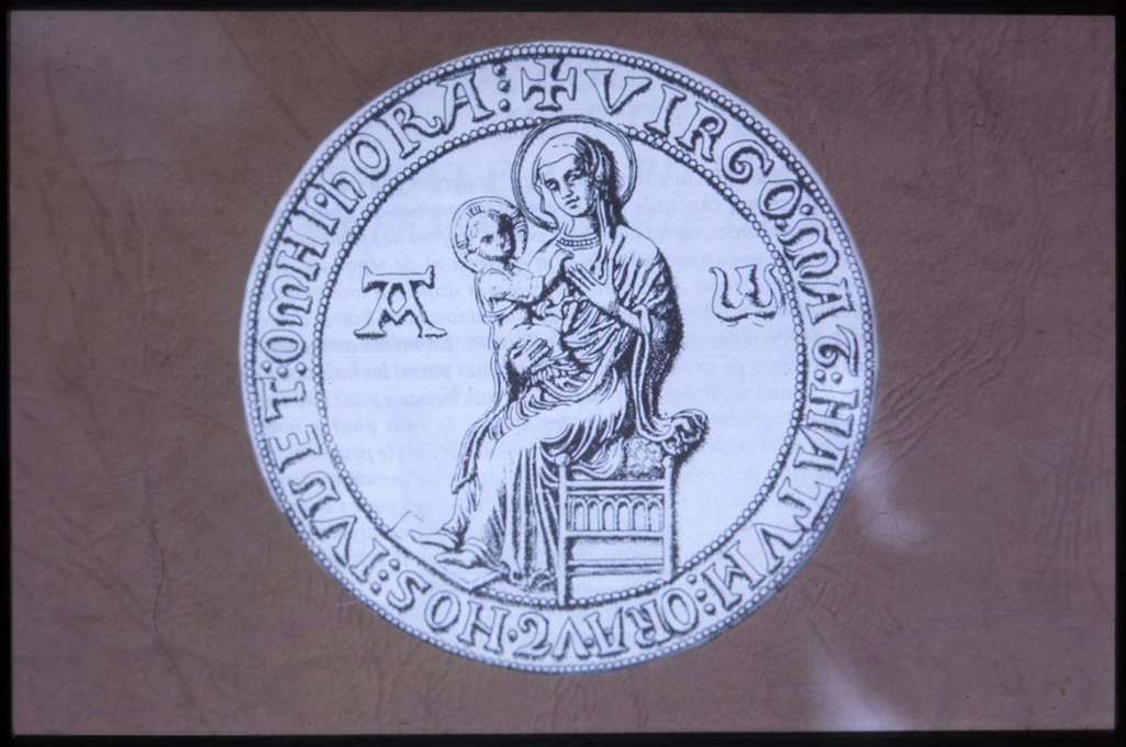 Reproduction sceau de Montpellier. Diaporama UFCS, millénaire, 1985