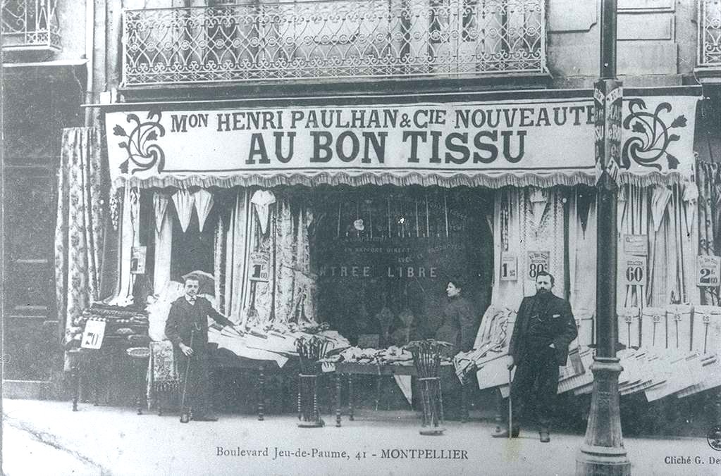 Au bon tissu, photographie autour de 1900. Archives de la ville de Montpellier