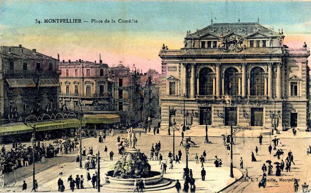 Place de la Comédie, vers 1900, carte postale, AMM, 6Fi 617