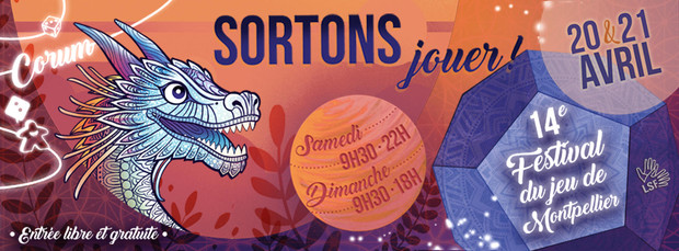 Festival du Jeu de Montpellier « Sortons Jouer ! » au Corum les 20 et 21 avril 2024