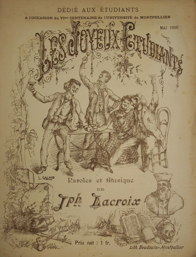 Les Joyeux étudiants, J. Lacroix, 1890. AMM, série I