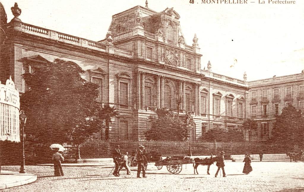 Préfecture de Montpellier, carte postale autour de 1900. Archives de la ville de Montpellier