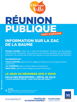 Réunion publique : information sur la ZAC de la Baume