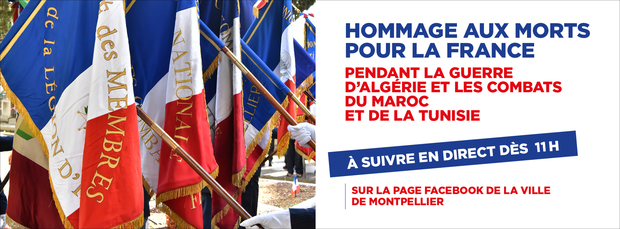 Hommage aux morts pour la France pendant la Guerre d'Algérie et les combats du Maroc et de la Tunisie à suivre en direct sur Facebook