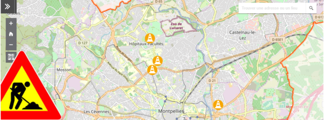 Consulter la carte de la circulation à Montpellier