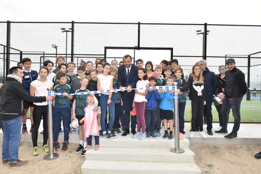 La ville de Montpellier a inauguré les aménagements du terrain de football n°9, de quatre terrains de tennis et la création de deux terrains de padels à Grammont