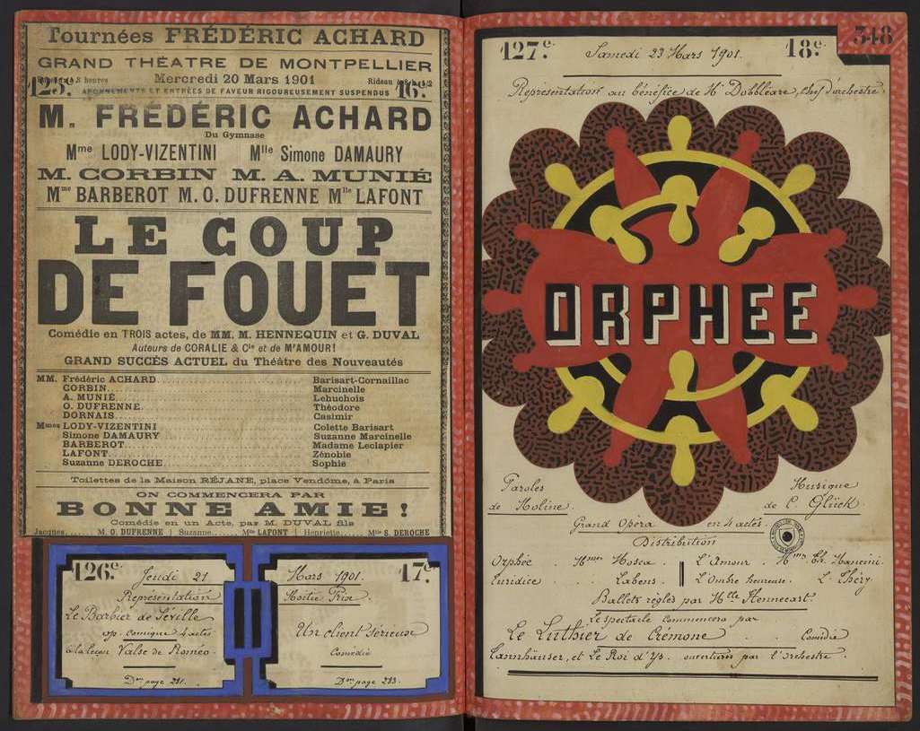 Orphée de Gluck, le 23 mars 1901. AMM, collection Gilles 9S8 205