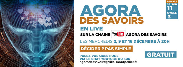 Reprise des conférences de l'Agora des Savoirs en direct sur YouTube et Radio Divergence FM le mercredi 2 décembre à 20h