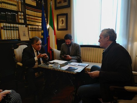 Philippe Saurel a rencontré Léoluca Orlando, maire de Palerme