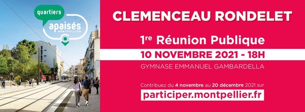 Réunion publique « quartiers apaisés » : Clemenceau-Rondelet, mercredi 10 novembre à 18h